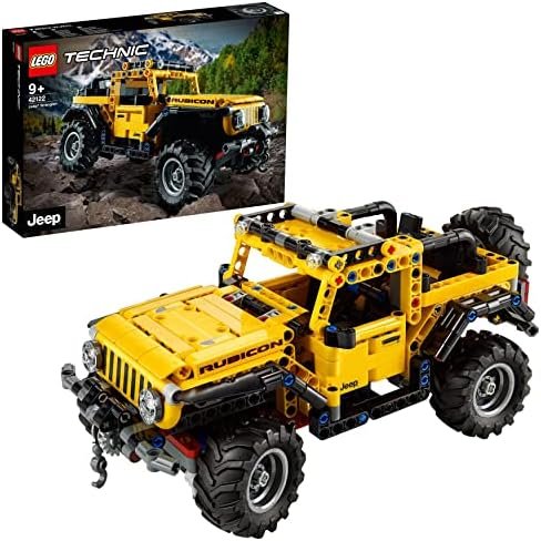 LEGO 42122 Technic Jeep Wrangler Rubicon: 4x4 Collection Model, Off-Road SUV, Building Set for Kids, Jeep and Adventure Fans, Gift for Vehicle Lovers