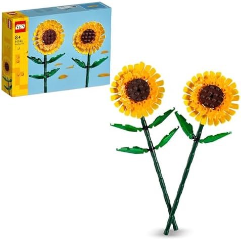 LEGO Botanicals Sunflowers Building Set with Bouquet of Yellow Artificial Flowers for Girl or Boy 8 Years Old, Home Room Decoration, Teen Gift Idea 40524