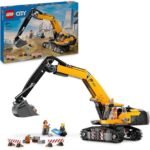 LEGO City Yellow Construction Excavator, Toy for Boys and Girls from 8 Years, Birthday Gift Idea, Driver, Worker and Architect Minifigures 60420