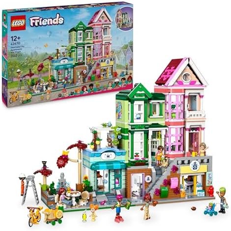 LEGO Friends Heartlake City Apartments and Shops - Gift Idea for Girls from 12 Years Old - Family Building Game - 9 Characters Including 7 Mini Dolls and 3 Cats 42670