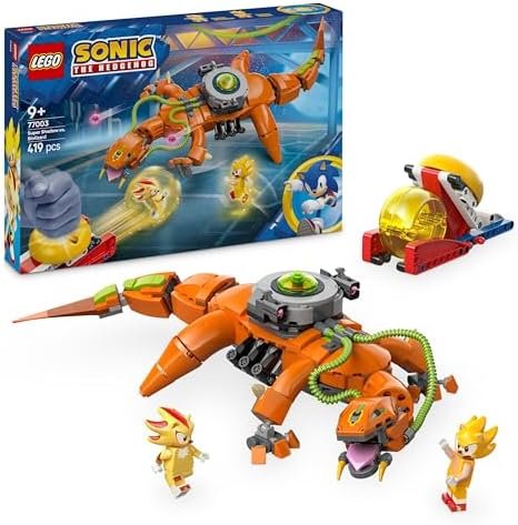 LEGO Sonic The Hedgehog Super Shadow vs Biolizard - Gift for Gamers Boys and Girls from 9 Years Old - Collector's Building Toy for Kids and Video Game Enthusiasts 77003
