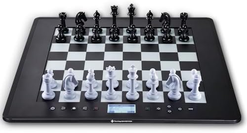 Millennium The King Competition M831 Easy to Use Chess Computer for the Whole Family and Chess Enthusiasts with Automatically Adjustable Game Level, LED Stroke Display