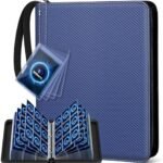 Mlikero 720 Pockets Folder, Card Album with 9 Pockets per Side, Book Notebook Cards for Collecting Cards, Sports Cars, (Blue)