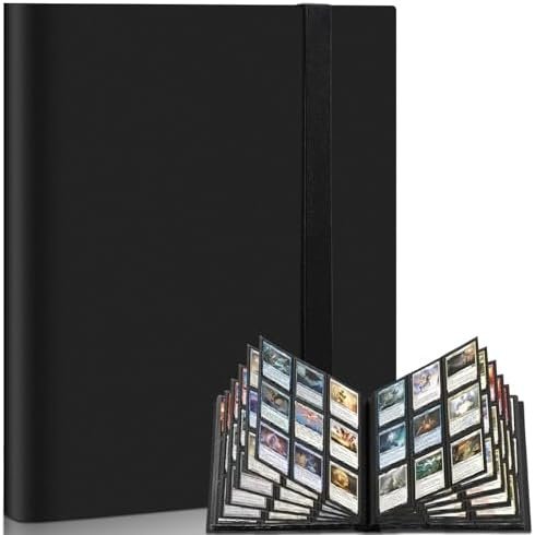 Mlikero Card Binder, 360 Pocket Album Card for Card Collectors, 9 Wallets Large Book Card for Card Storage
