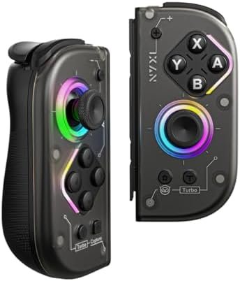 NYXI Hyperion 2 Joy-Pad sans fil pour SwitchLCD/SwitchOLED/SwitchLite, joystick à effet Hall, boutons et déclencheurs, lumière RVB de respiration, coque magnétique amovible, turbo, vibration