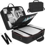 OUUTMEE Sac de Transport pour PS5, Étui de Voyage Compatible avec Console PS5 et Édition Disque/Numérique, Sac de Rangement Protecteur pour PS5 avec Bandoulière (Noir)