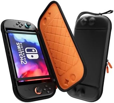 ProCase Pochette pour Nintendo Switch 2 2025, Housse Ultra-Fine et Légère pour Switch 2, Étui de Transport pour Console Nintendo 2, Sacoche avec Poignée, Protection Antichoc avec Doublure Douce -Noir