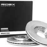 RIDEX 82B0004 2x Front brake disc Ø255,7 mm Height: 36.7 mm Thickness: 22 mm Drilling circle -Ø: 100 mm vented