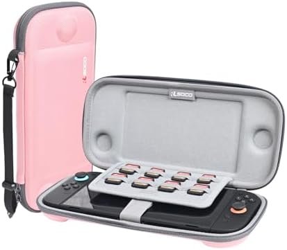 RLSOCO Étui pour Nintendo Switch 2 Console 2025 - Mallette de Voyage avec 8 emplacements pour Cartes de Jeu (Rose)