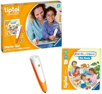 Ravensburger - Tiptoi® - Starter Set - Reader + Book Search and Find 'My World' - Electronic Educational Game without Screen - For Ages 2 and Above - French Version - 00174