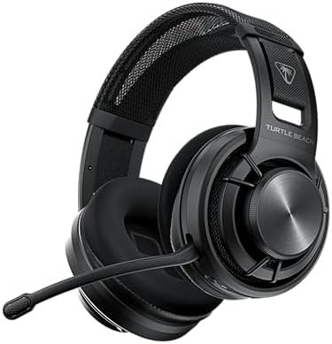 Turtle Beach Atlas Air Casque Gaming Ouvert Sans fil w/ Audio Haute Fidélité 24 bits, Micro de Qualité Diffusion, Coussinets en Mousse à Mémoire de Forme et Bluetooth pour PC, PS5, PS4 et Mobile