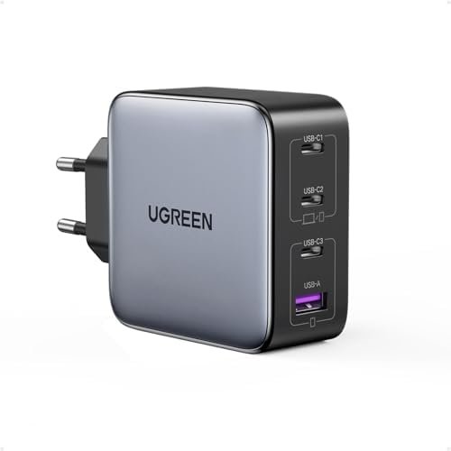 UGREEN Nexode 100W USB C Fast Charger 4 Ports GaN Tech USB C Plug Compatible with iPhone 17 Pro Max Air 16 Plus 15 14 13 12 Galaxy S24 S23 S22 A16 Pixel 9 8 7 iPad MacBook Air Pro M4 M3 M2 M1