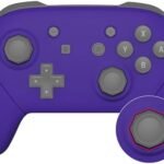 eXtremeRate Replacement Case for Nintendo Switch Pro Controller, Front Cover with Octagonal Joystick Hole, Back Covers and Grips for Switch Pro Controller, Purple