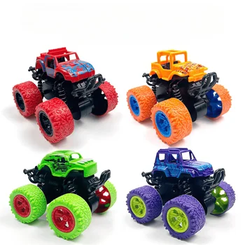 Camions Monstres à Friction 4 Pièces | Push & Go 360° pour Enfants 3+